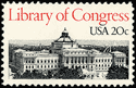 Scott #2004, 20¢ Library of Congress stamp of 1982